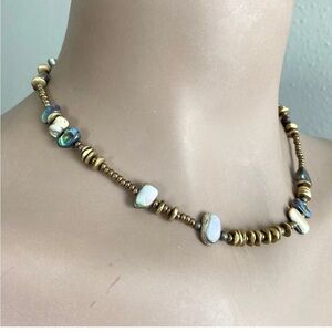 Silpada Abalone and Bronze Necklace